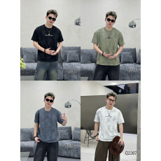 批发2026夏季新款时尚潮牌扎染做旧短袖T恤男士宽松百搭个性休闲上衣