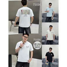 批发夏季新款潮牌短袖美式刺绣男生夏季宽松半袖体恤百搭上衣高档痞帅