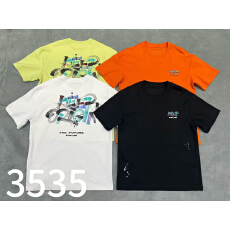 批发几何线夏季男高端潮牌字母刺绣短袖T恤韩版时尚百搭薄款修身半袖t