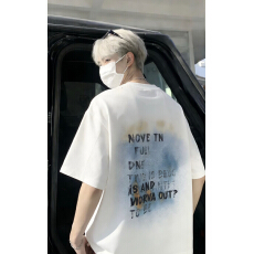 批发原创 SH男女同款宽松刺绣圆领印花短袖<b class='q'>T</b><b class='q'>恤</b> 情侣潮流