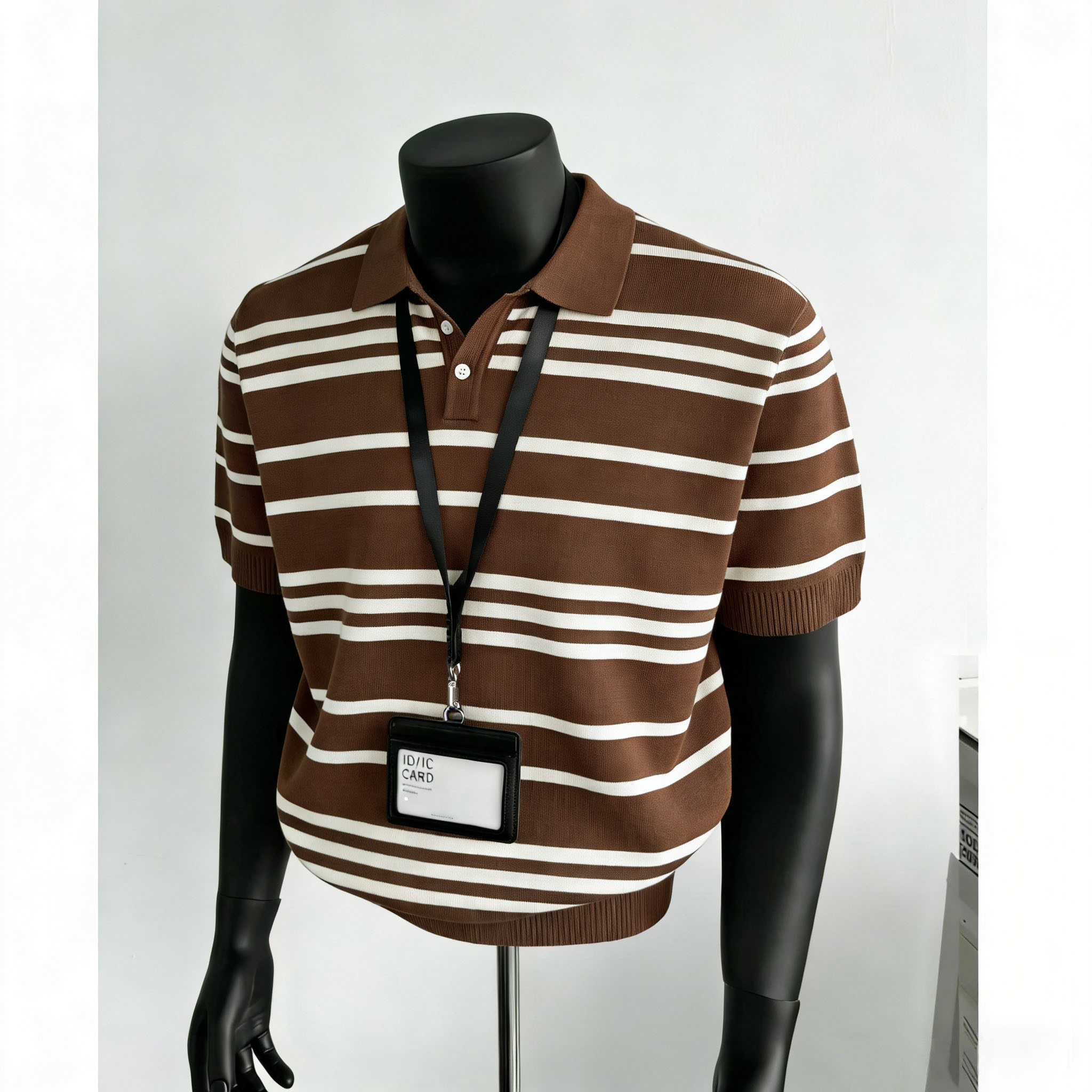 오래된 돈 바람 남성 의류 패션 고급 질감 니트 반팔 남자 여름 새로운 몸매 가꾸기 폴로 칼라 티셔츠 POLO 셔츠 남자