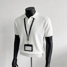 老钱风男装时尚高端肌理针织短袖男 夏季新款修身翻领t恤polo衫男