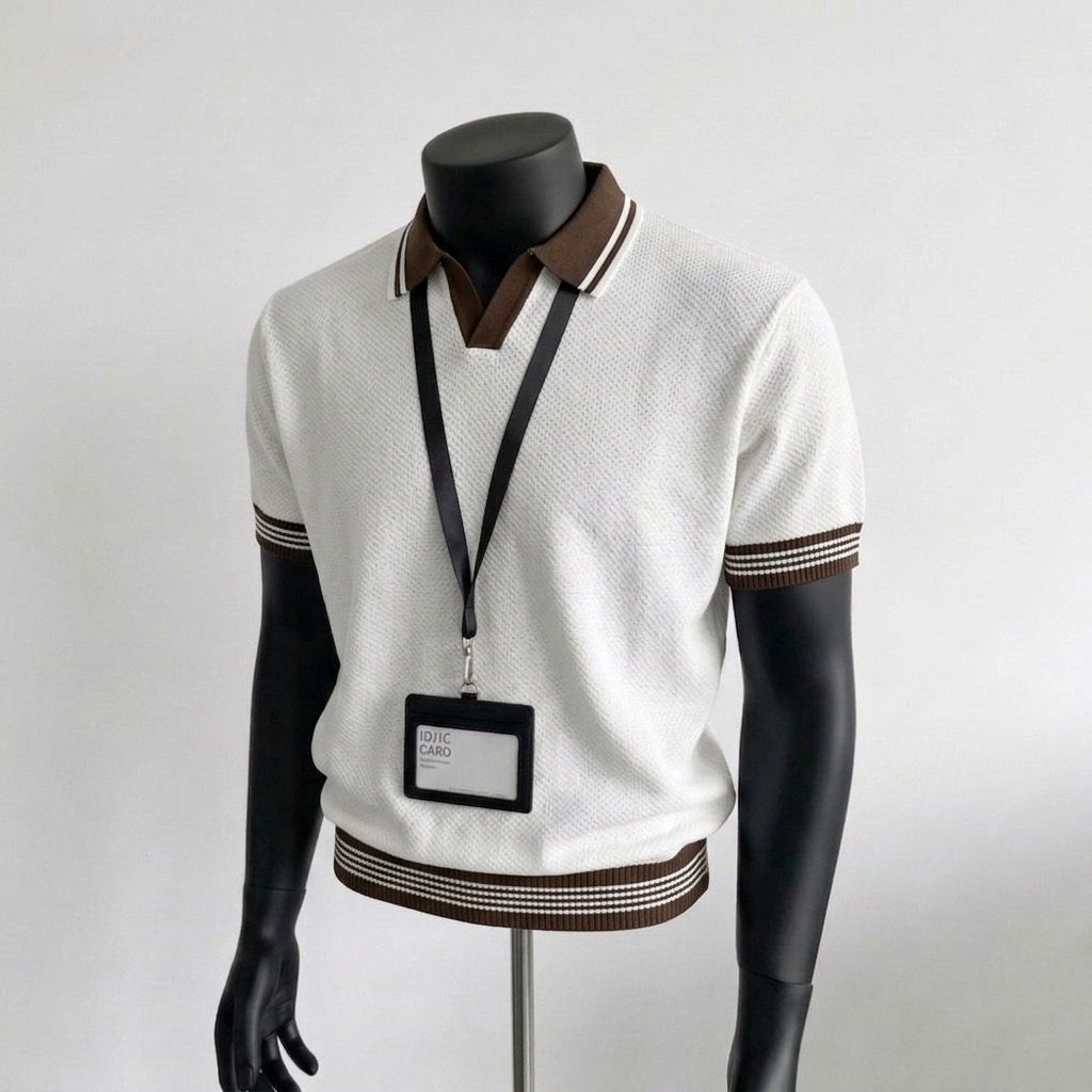 오래된 돈 바람 남성 의류 패션 고급 질감 니트 반팔 남자 여름 새로운 몸매 가꾸기 폴로 칼라 티셔츠 POLO 셔츠 남자