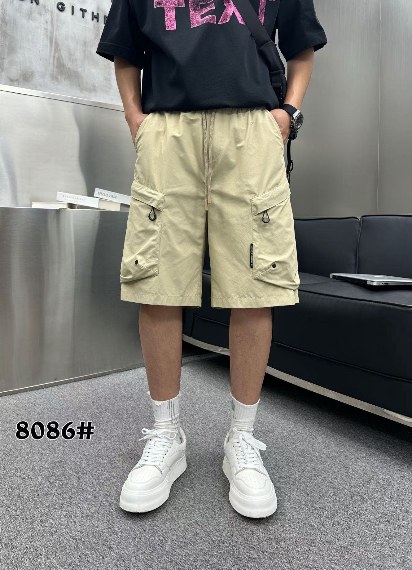 여름 캐주얼 워크웨어 반바지 남자 트렌드 아메리칸 악당 잘 생긴 다용도 얇은 스타일 속도 건조한 반바지 러닝 운동 오부 바지