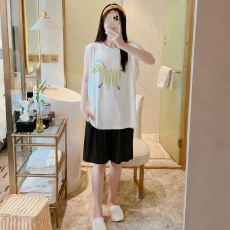 批发L-5XL<b class='q'>睡衣</b>夏季无袖凉感冰丝莫代尔<b class='q'>大码</b>家居服套装