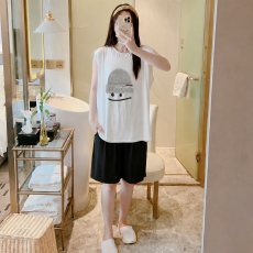 批发L-5XL<b class='q'>睡衣</b>夏无袖凉感冰丝莫代尔<b class='q'>大码</b>家居服套装