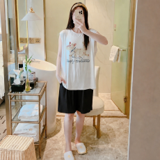 批发L-5XL <b class='q'>睡衣</b>夏无袖凉感冰丝莫代尔<b class='q'>大码</b>家居服套装