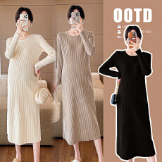 批发实拍 不起球不变韩版孕妇毛衣<b class='q'>百搭</b>针织打底孕妇连衣裙