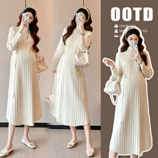 批发实拍 孕妇装半高领<b class='q'>百搭</b>显瘦孕妇毛衣裙韩版修身孕妇连衣裙