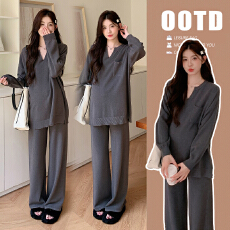 批发实拍 小个子孕妇装加厚韩版宽松孕妇两件套大码孕妇套装 修