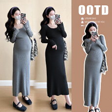 批发实拍现现 小个子孕妇装时尚孕妇连衣裙<b class='q'>韩版</b>修身显廋孕妇裙