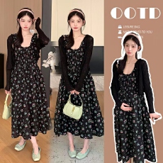 批发实拍现现 纯棉孕妇装时尚<b class='q'>百搭</b>孕妇连衣裙韩版修身显瘦孕妇套装