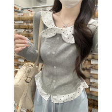 批发【官图 随心裁<b class='q'>莫代尔</b>260克2*2】小耳朵长袖<b class='q'>T</b><b class='q'>恤</b>女秋季设计感上衣