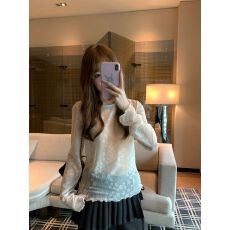 批发<b class='q'>日系</b>风格透视星星百搭蕾丝长袖蕾丝打底衫女早春内搭上衣网纱T恤