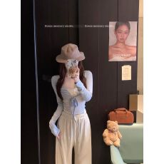 批发原版天丝辣妹风夏季性感绑带短款外套<b class='q'>蕾丝</b>边吊带背心上衣两件套女