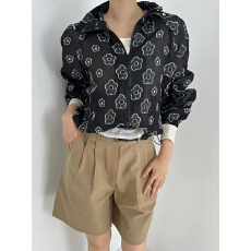 批发25s<b class='q'>韩国</b>小众<b class='q'>正品</b><b class='q'>代购</b>可爱花朵提花透视拉链防晒衫凉爽外套