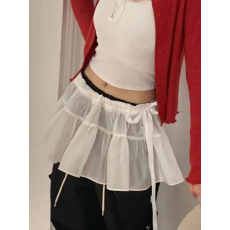 批发韩国代购屁帘屁裙 <b class='q'>新款</b>saltb松紧腰叠穿百搭抽绳蓬蓬迷你<b class='q'>短裙</b>