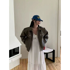 批发韩国东大门2025春季新款机车服夹克翻领修身短外套