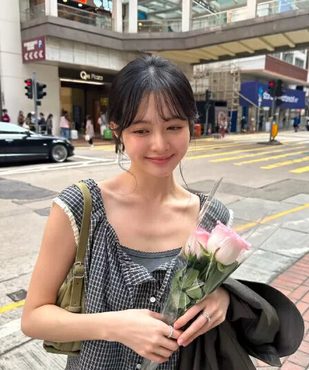 있음 창고 한국 26 여름 섹션 레이스 측면 체크무늬 반팔 인형 섹션 면 소재 셔츠