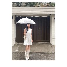 批发26春夏款 减龄纯色背心裙<b class='q'>花苞</b>裙