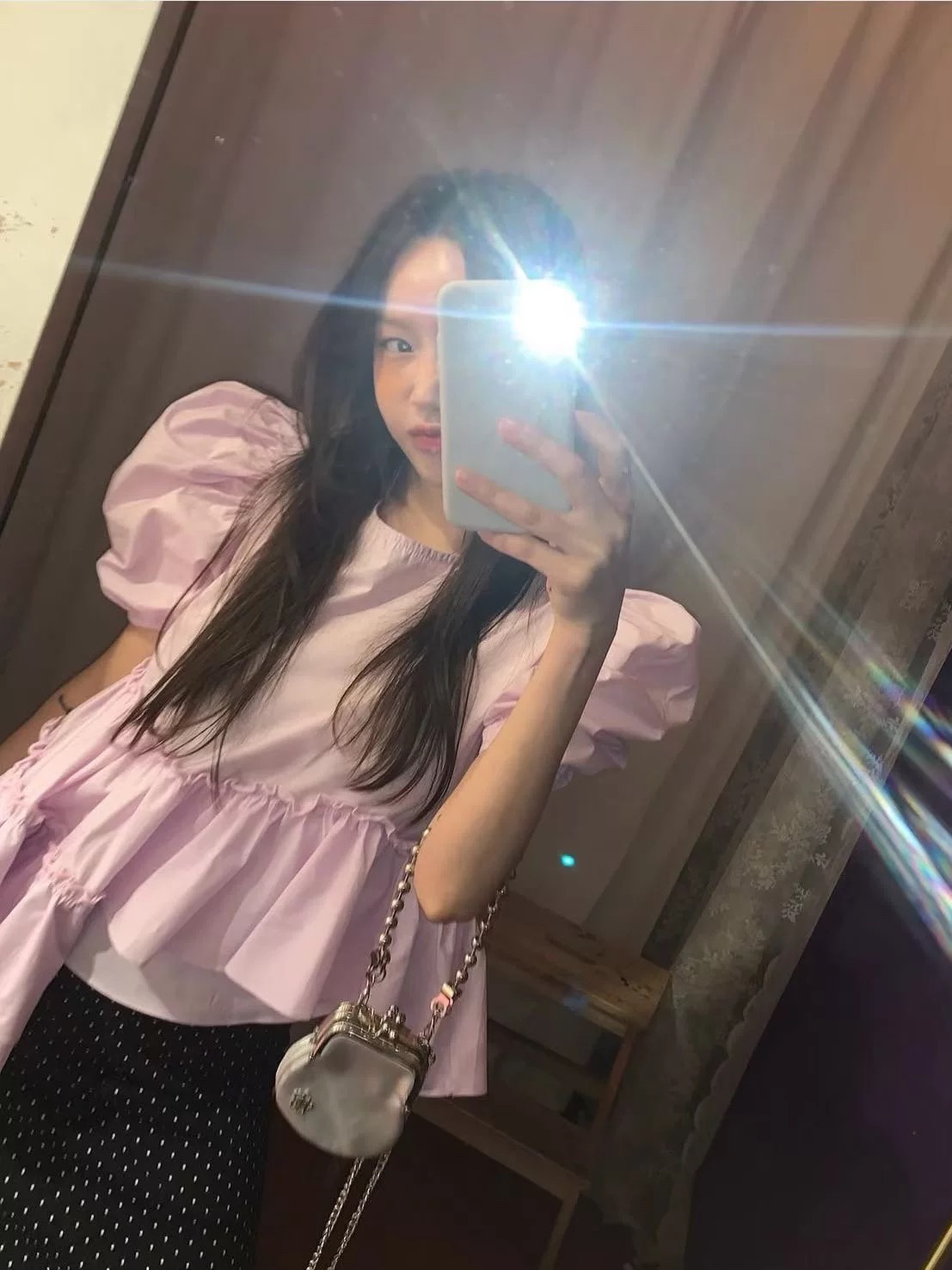 있음 창고 봄 여름 부드러운 다용도 불규칙 프릴 셔츠