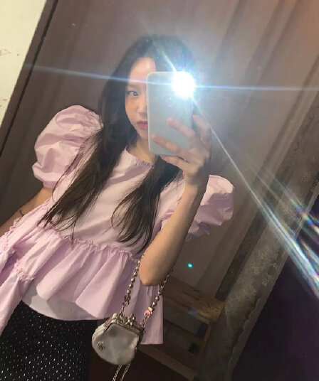 있음 창고 봄 여름 부드러운 다용도 불규칙 프릴 셔츠