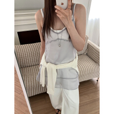 批发尺码更有货  韩国chic 夏日 叠穿 网纱 吊带背心