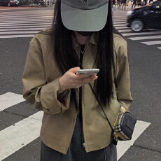 批发韩国chic早春 短款机车pu皮衣外套皮夹克