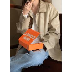 批发韩国chic早春单排扣中长pu皮衣皮夹克外套