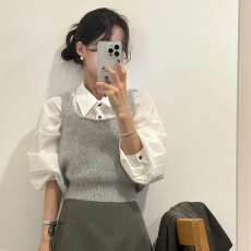 批发有货 韩国chic 早秋 分层内搭 叠穿 紧身胸衣 针织背心吊带