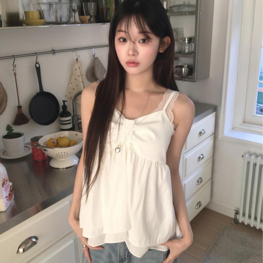 재고 있음 사이즈 기타 한국 chic 여름 질감 센스 비틀림 캐미솔