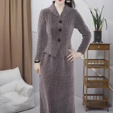 批发已出货 2025冬季加厚新款贵妃绒显瘦大码洋气<b class='q'>妈妈</b>时尚<b class='q'>连衣裙</b>