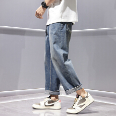 批发夏季弹力男士牛仔<b class='q'>裤</b>宽松薄款九分直筒<b class='q'>裤</b>潮流百搭爆款<b class='q'>裤</b>子
