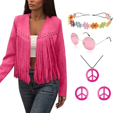 批发新款时尚复古民族风跨境外贸潮流亚马逊速卖通热卖流苏开衫四件套