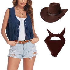 批发2026<b class='q'>夏</b>季复古亚马逊欧美民族风新款流苏外套时尚背心马甲开衫上衣