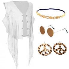 批发欧美2026亚马逊流苏马甲时尚开衫背心短款复古件套无袖服饰四件套