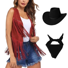 批发跨境外贸时尚复古民族风2026新女士流苏镂空设计感马甲开衫背心潮