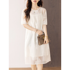 批发限价+12+小视频 夏季新款气质重工<b class='q'>刺绣</b>法式轻奢灯笼袖<b class='q'>连衣裙</b>女