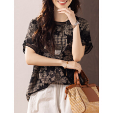 批发限价+12+小视频 2026年夏季轻奢高级感小衫上衣新款<b class='q'>雪纺</b><b class='q'>衫</b>女<b class='q'>短袖</b>