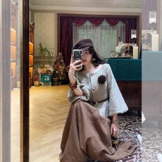 批发2025年新款小蛮腰气质名媛小香风收腰外套复古秋套装