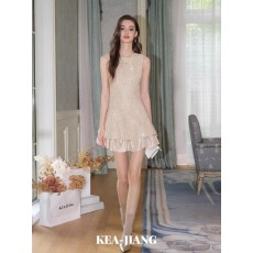 批发<b class='q'>高端</b>女装26春季法式千金风粗花呢亮片鱼尾背心<b class='q'>连衣裙</b>