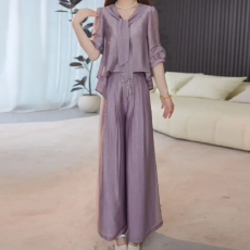 批发两件套时尚修身洋气<b class='q'>气质</b>休闲百搭修身显瘦减龄女<b class='q'>装</b>套<b class='q'>裤</b>