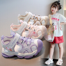 批发时尚儿童沙滩鞋2025年<b class='q'>夏</b>季爆款女宝宝软底防滑凉鞋镂空单网休闲鞋