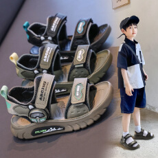 批发儿童露趾凉鞋2025年<b class='q'>夏</b>季爆款软底防滑女宝宝休闲鞋时尚男童沙滩鞋