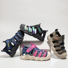 批发男童镂空拼接透气耐磨2025<b class='q'>夏季</b>户外儿童涉水运动登山鞋包头沙滩鞋