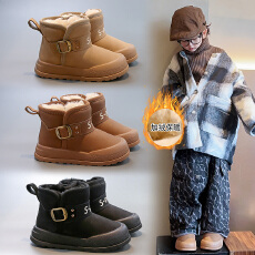 批发21-37码儿童加绒雪地棉冬爆款软底防滑女宝宝短靴<b class='q'>时尚</b>男童棉鞋子