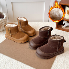批发儿童雪地靴2025<b class='q'>冬</b>季新款男女宝宝棉靴加绒保暖大棉鞋加厚中童短靴