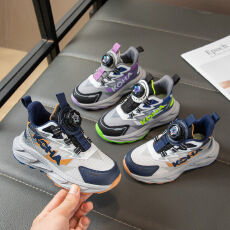 批发2025秋季<b class='q'>新款</b>童鞋轻便舒适运动男童跑步鞋透气儿童休闲鞋老爹鞋