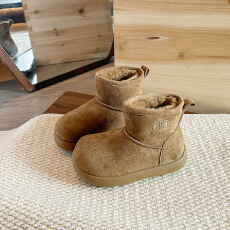 批发儿童雪地棉2025年<b class='q'>冬</b>季加绒加厚女宝宝棉鞋软底防滑男童短靴子