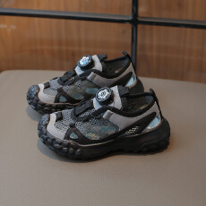 批发儿童网鞋2026<b class='q'>夏季</b>新款女童镂空休闲鞋潮旋转扣男童老爹鞋百搭